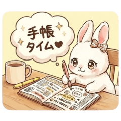 うさぎの手帳タイム♥️