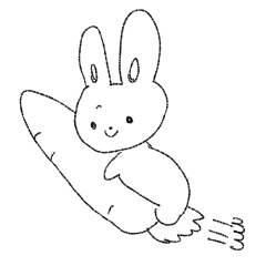 ゆるうさぎのれんらくスタンピ