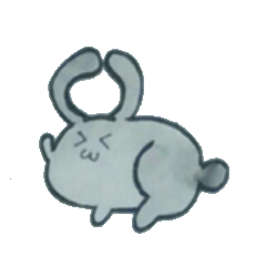 黒いうさぎさんのスタンプ
