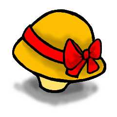 クロッシュ帽子をかぶったなめ子ちゃん