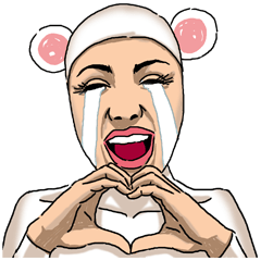 白全身タイツ女の必殺無言スタンプver.2