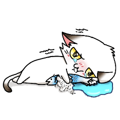 目つきの悪い⁈ねこスタンプ