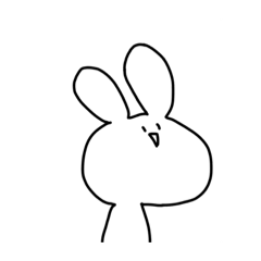 シンプルなしろうさぎ