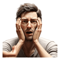 欧米の驚きの顔