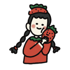 I am a little girl - with strawberry