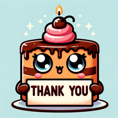 笑顔溢れるチョコケーキの世界スタンプ