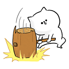 アレンジできる脱力ネコさん