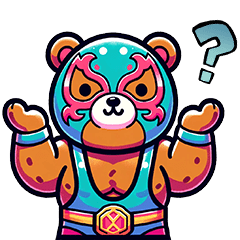 マスクをしたクマのスタンプ　3