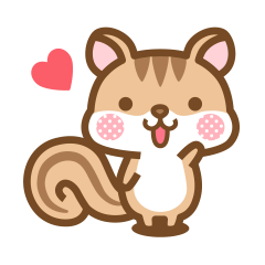 シマリスのシマさんのシンプル敬語スタンプ