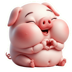 超絶ぐうたらピンクのブタ「動きたくないで