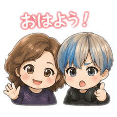レンとぽしゃこのスタンプ1⃣