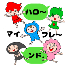 吹き出しと妖精たち