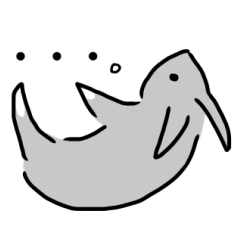 グレーのうさぎ