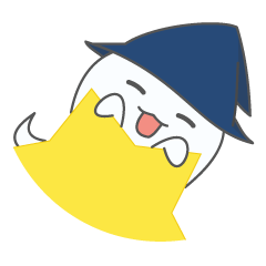 ふんわりおばけのスタンプ