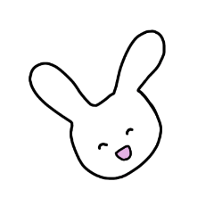 手書き白うさぎ