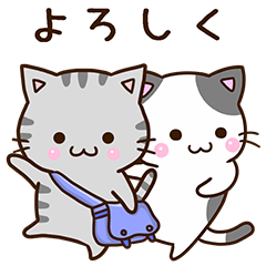 おちゃめなアメショ×くろぶちネコ