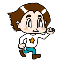 昭和レトロキャラ　風に吹かれる君