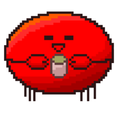 ドット風のかにちゃんスタンプ