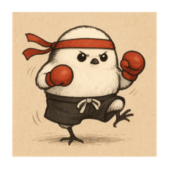 闘うシマエナガさん