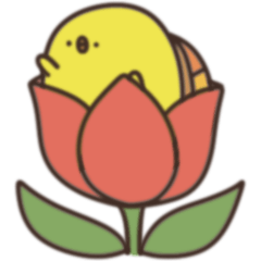 ひよこちゃんの春のLINEスタンプ