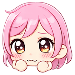 ピンク髪の女の子001