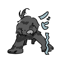 愛犬　黒犬スタンプ