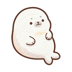 ノーコメント、しろまるアザラシポンちゃん