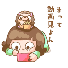 ゆるゆるハリネズミ？と女の子【日常会話】