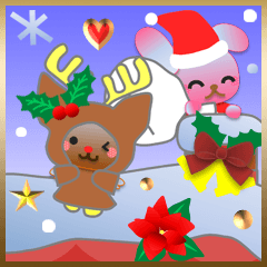 うさぎとくまの日々（クリスマス2）