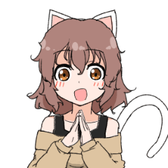 猫耳ちゃんスタンプ