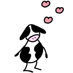 毎日使えるへんてこなウシ