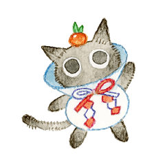 くろねこコゲちゃんのお正月