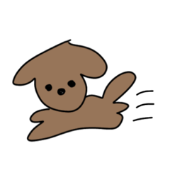 三角頭のまろんちゃん(トイプードル)