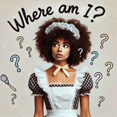 アフロメイドのスタンプ@SFW