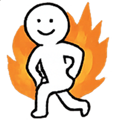 やる気で頑張るスタンプ