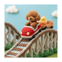 プードルとひよこの日常(おでかけ)