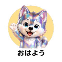 キラキラマラミュートカレシ 恋人スタンプ