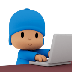 Pocoyo Working Hard Animated Stickers