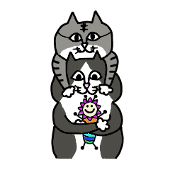 猫ときどき仮装スタンプ