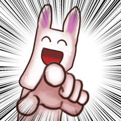 不遜な態度のシャクレうさぎ