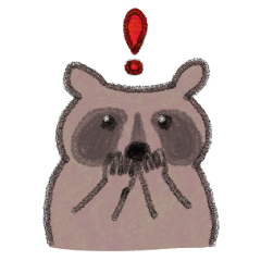 ほのぼのアライグマスタンプ