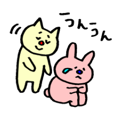 ねこのコッペとうさぎのパン