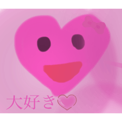 ハートの気持ちのスタンプ
