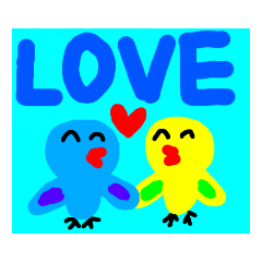 晴れタンと仲間達可愛鳥さんデカ文字