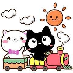 クロネコ☆シロネコすたんぷ【Wスタンプ】