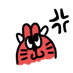 何故か怒ってる牛