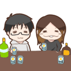 なかよし新婚夫婦スタンプ