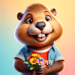 ビーバーの表情