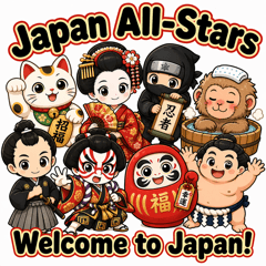 日本名物キャラ【民泊ホスト英語接客】