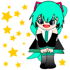 ちびっこ初音ミク 基本挨拶スタンプ